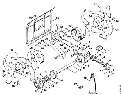 BC 3, BC 20, BC 30, BC 35, BC 40 BC 40 Kultivator BC 40 der Marke Stihl