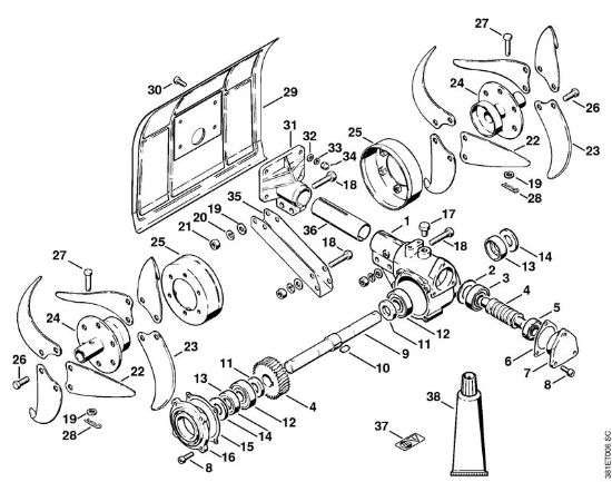 BC 3, BC 20, BC 30, BC 35, BC 40 BC 40 Kultivator BC 40 der Marke Stihl