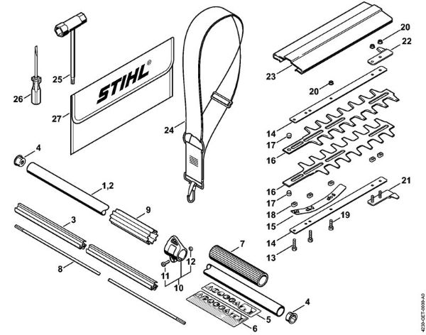 FH 75 FH 75 Schaft, Messer der Marke Stihl