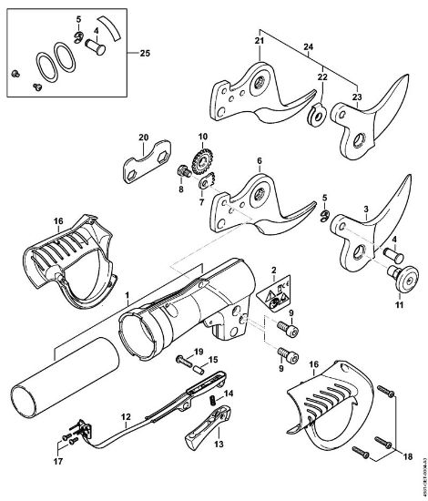 ASA 85 ASA 85 Griffgehäuse, Klinge der Marke Stihl