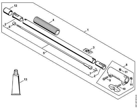 Akku-Kombimotoren (KMA) KMA 130 R Schaftverlängerung 0,5 m HL-KM 0Â°, HL-KM 135Â°, HT-KM, SP-KM der Marke Stihl