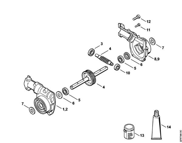 Anbauwerkzeuge BF BF Getriebe der Marke Stihl