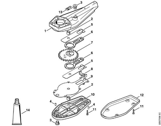 Anbauwerkzeuge FH 0Â° - 90Â° FH Messergetriebe 0Â° - 90Â° der Marke Stihl