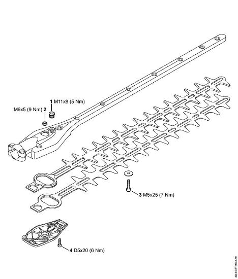 Anbauwerkzeuge HL 0Â° Anziehdrehmomente der Marke Stihl