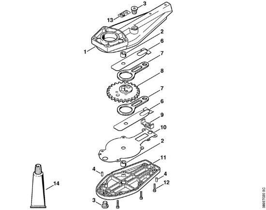 Anbauwerkzeuge HL 0Â° Messergetriebe 0Â°, 30Â°, 0Â° - 90Â° (24.2005) der Marke Stihl
