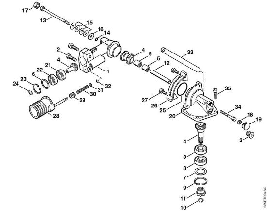 Anbauwerkzeuge HL 0Â° - 90Â° HL Winkelgetriebe 0Â° - 90Â° (24.2005) der Marke Stihl