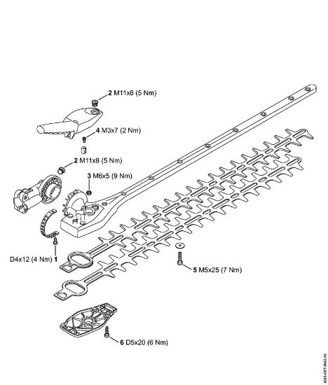 Anbauwerkzeuge HL 145Â° Anziehdrehmomente der Marke Stihl
