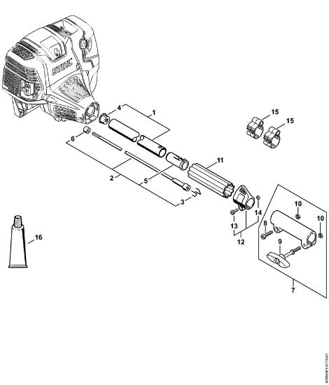 KombiMotoren (KM) KM 111 R Schaft der Marke Stihl