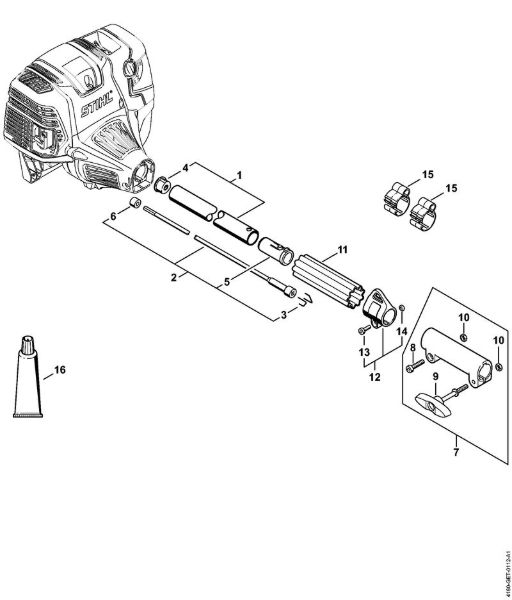 KombiMotoren (KM) KM 111 R Schaft der Marke Stihl