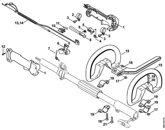 KombiMotoren (KM) KM 130 R Handgriff der Marke Stihl