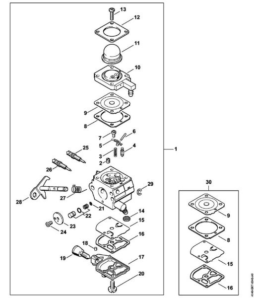 KombiMotoren (KM) KM 55 R Vergaser C1Q-S265 der Marke Stihl