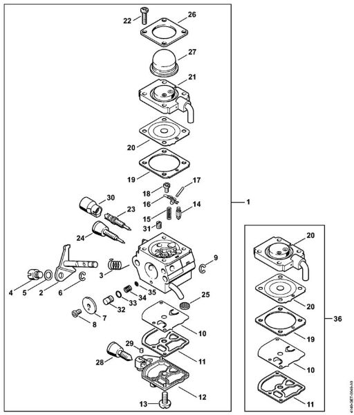 KombiMotoren (KM) KM 55 RC-E Vergaser C1Q-S71 der Marke Stihl