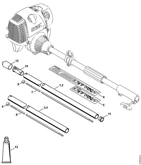 KombiWerkzeuge (-KM) KW-KM KW-KM Schaft der Marke Stihl