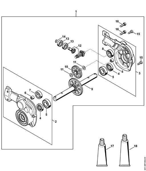 MultiMotoren (MM) MM 55 Getriebe der Marke Stihl