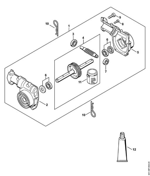 MultiMotoren (MM) MM 55 Getriebe (16.2013) der Marke Stihl
