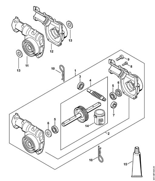 MultiMotoren (MM) MM 55 Getriebe (16.2013) der Marke Stihl