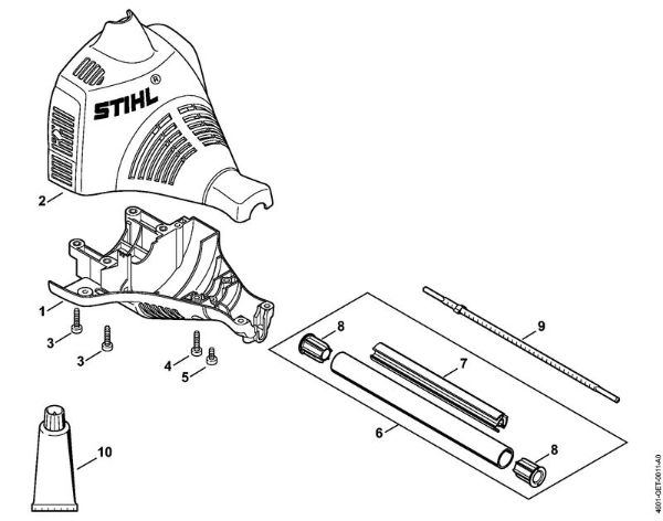 MultiMotoren (MM) MM 55 Motorgehäuse, Schaft der Marke Stihl