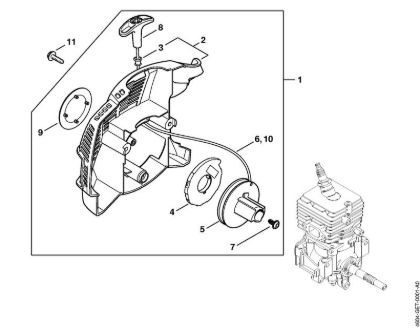 MultiMotoren (MM) MM 56 Anwerfvorrichtung der Marke Stihl