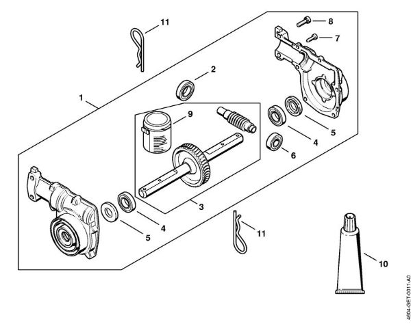 MultiMotoren (MM) MM 56 Getriebe der Marke Stihl