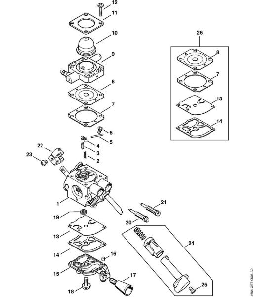 MultiMotoren (MM) MM 56 Vergaser der Marke Stihl