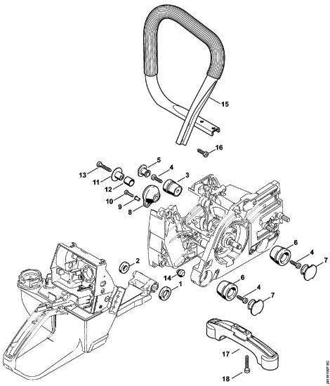 GS 461 GS 461 AV-System, Griffrohr der Marke Stihl