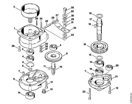 BT 106 BT 106 Getriebe BT 106 (09.1995) der Marke Stihl