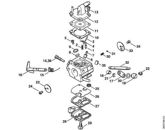 BT 120 C BT 120 C Vergaser C1Q-S51, C1Q-S36 der Marke Stihl