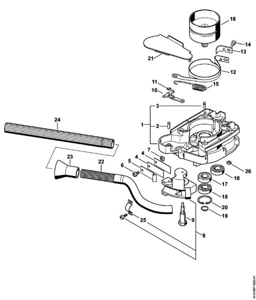 BT 121 BT 121 Kupplungsgehäuse, Bremseinrichtung der Marke Stihl