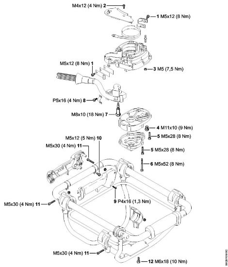 BT 130 BT 130 Anziehdrehmomente der Marke Stihl