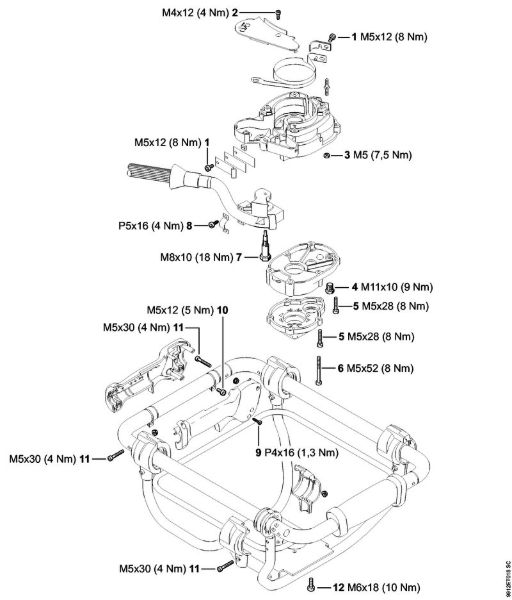 BT 130 BT 130 Anziehdrehmomente der Marke Stihl