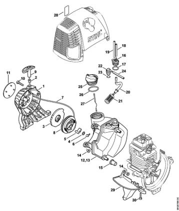 BT 130 BT 130-Z Anwerfvorrichtung, Kraftstofftank der Marke Stihl