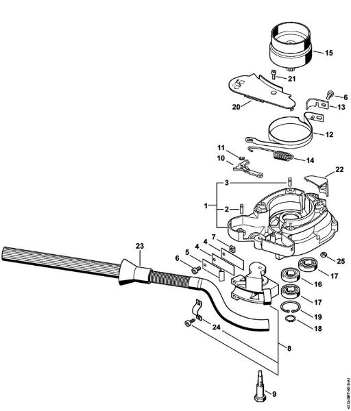 BT 130 BT 130-Z Kupplungsgehäuse, Bremseinrichtung der Marke Stihl