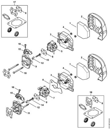 BT 230 BT 230 Luftfilter, Zwischenflansch der Marke Stihl
