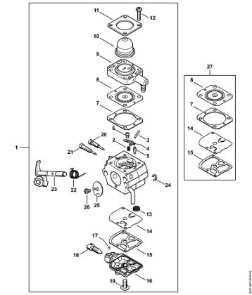 BT 230 BT 230 Vergaser 4151/00 der Marke Stihl