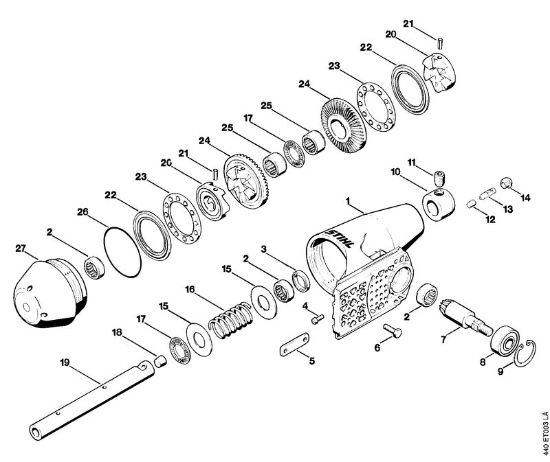 BT 310, BT 311 BT 310 BT 310 Getriebe der Marke Stihl