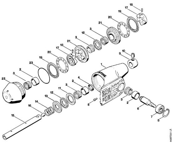 BT 310, BT 311 BT 311 BT 311 Getriebe der Marke Stihl