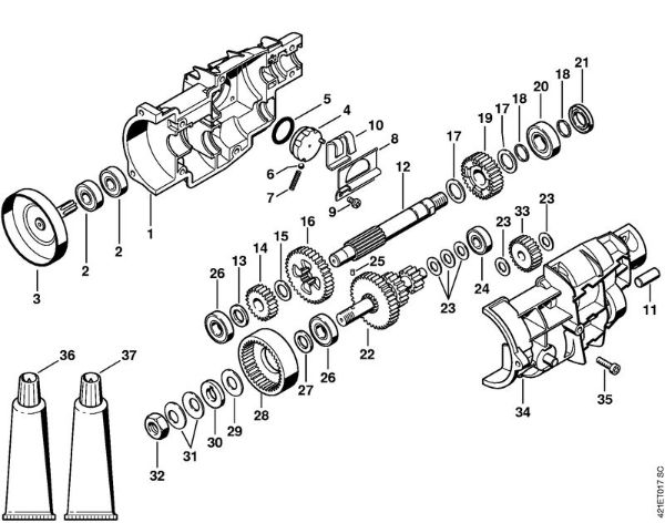 BT 45 BT 45-Z Getriebe der Marke Stihl