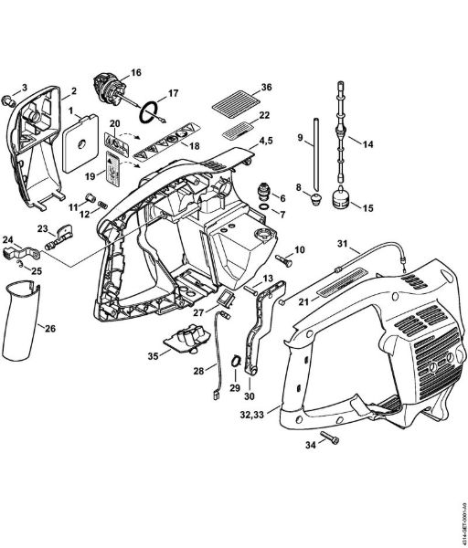 BT 45 BT 45-Z Luftfilter, Griffgehäuse der Marke Stihl