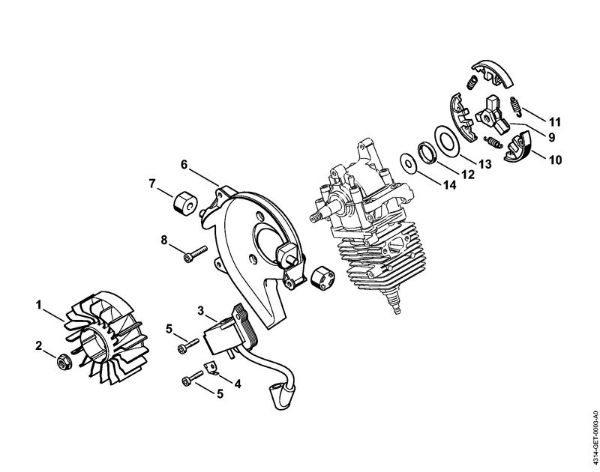 BT 45 BT 45-Z Zündanlage, Kupplung der Marke Stihl