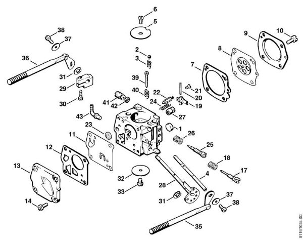 P 835, P 840 P 835 Vergaser HS-268   3 40 674 740 der Marke Stihl