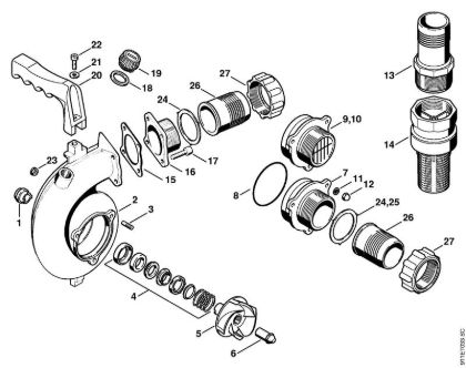 P 835, P 840 P 840 Pumpengehäuse P 840 der Marke Stihl