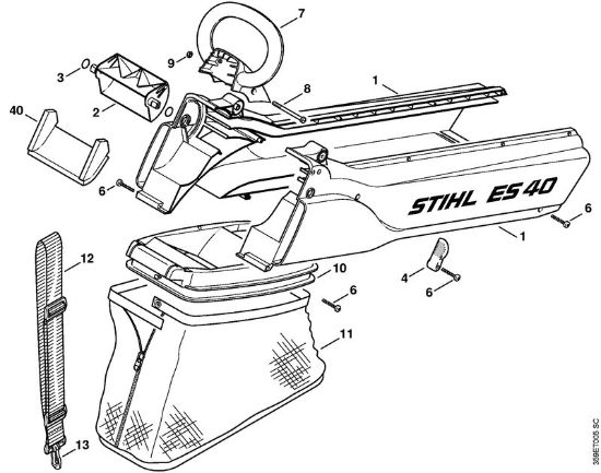ES 40 ES 40 Luftführung der Marke Stihl