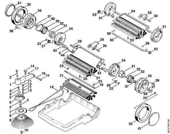 Kehrgeräte (KG) BM 500 Bürste, Rad der Marke Stihl