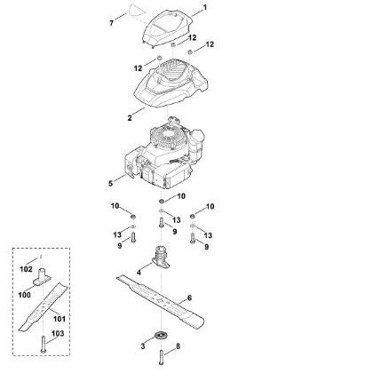 Bild von D - Motor, Messer MB 253.0