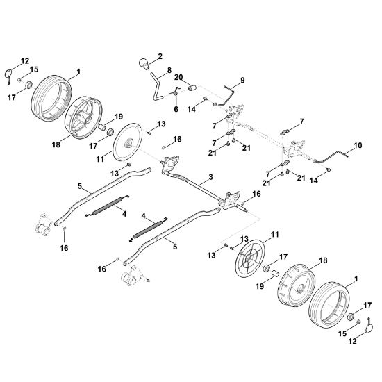 Bild von D - Hinterachse, Höhenverstellung MB 4.1 RTP