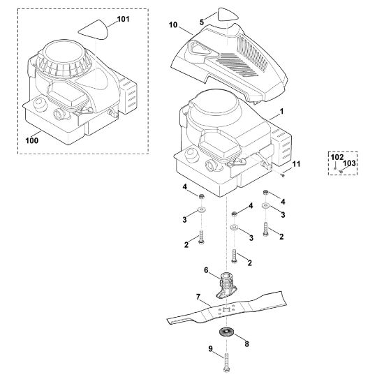 Bild von D - Motor, Messer MB 443.0 X