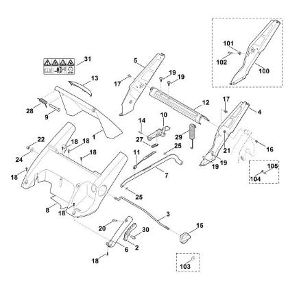 Bild von C - Rahmen, Höhenverstellung MB 545.0