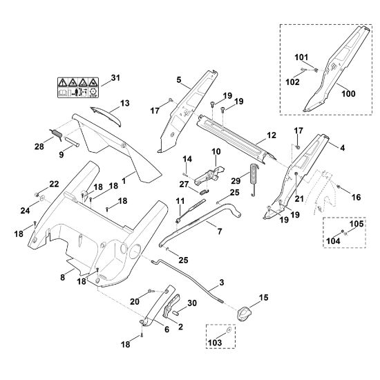 Bild von C - Rahmen, Höhenverstellung MB 545.0 T
