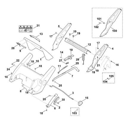 Bild von C - Rahmen, Höhenverstellung MB 545.0 VM