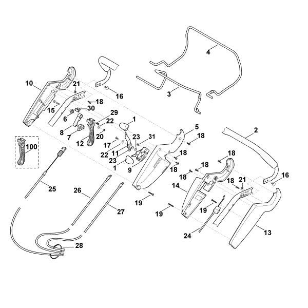 Bild von A - Lenker Oberteil MB 545.0 VS